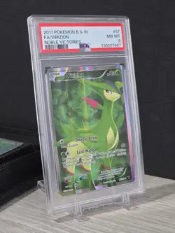 Pokemon Card TCG Virizion #97 B&W Noble Victories 2011 Full Art PSA 8 NM - Image 1