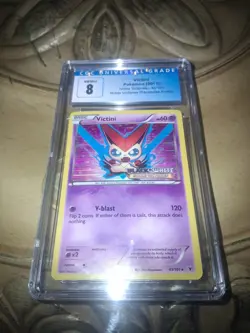 🔥Pokemon Black & White Noble Victories #43 Victini Holo Prerelease grade8 2011 - Image 3