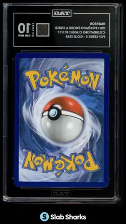 2021 POKEMON SW&SH CELEBRATIONS UMBREON GOLD STAR CLASSIC COLLECTION TAG 10 - Image 2