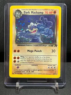 Dark Machamp 10/82 Holo Rare Pokemon 2000 Team Rocket - LP - Image 1
