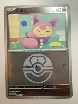 ❤ Pokemon TCG Ascended Heroes Reverse Holo Skitty 165/217 LOVE BALL! ❤ 👀 - Image 1