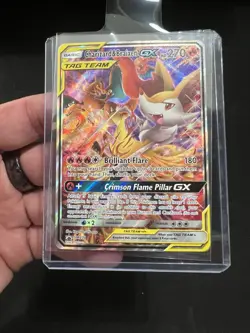 Charizard & Braixen GX SM230 – Full Art Tag Team Ultra Rare Promo Holo - Image 1