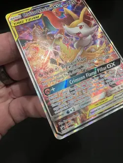 Charizard & Braixen GX SM230 – Full Art Tag Team Ultra Rare Promo Holo - Image 3