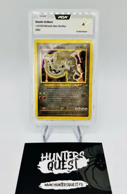 Carte Pokemon STEELIX BRILLANT 112/105 Secret Holo Neo Destiny PCA Authentique - Image 1