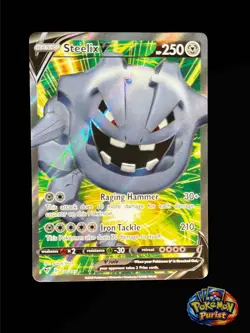 Steelix V (Full Art) 176/185 Swsh04: Vivid Voltage Holo Pokemon Ultra Rare - NM - Image 1