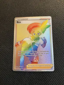 Pokemon Bea Vivid Voltage Trainer Full Art Secret Rare Rainbow, 193/185 - Image 1