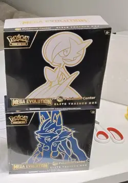 POKEMON CENTER EXCLUSIVE MEGA EVOLUTION ETB SEALED BUNDLE - GARDEVOIR & LUCARIO - Image 1
