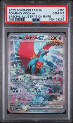 2023 Pokemon Paradox Rift Roaring Moon ex #251 SIR PSA 10 - Image 1
