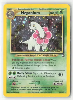 #Meganium (10) #010/111 Holo Rare Near Mint or Better Pokemon - Image 1