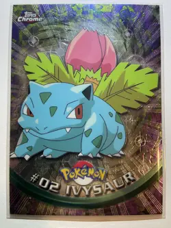 2000 Topps Chrome Pokemon TV Animation Foil #02 Ivysaur - Image 1