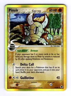 Pinsir (Delta Species) Dragon Frontiers #9 (2006) Holo NM Pokemon - Image 1