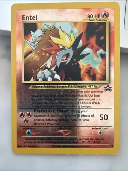 Pokemon TCG Entei Black Star Promo 34 Reverse Holo WOTC 1995-2001 Vintage MP - Image 1
