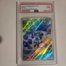 2023 Pokemon Scarlet & Violet Riolu 215/198 - PSA 9 - Mint - Image 1