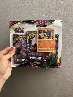 Pokemon Sun & Moon Unified Minds 3-Pack Blister New Sealed w/ Stakataka Promo - Image 1