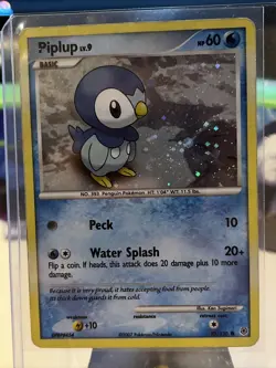 Pokemon TCG Piplup Diamond & Pearl 93/130 Promo Cosmos Holo Rare HP - Image 1