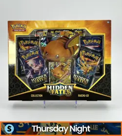 POKEMON TCG HIDDEN FATES RAICHU GX COLLECTION SET FACTORY SEALED - Image 1