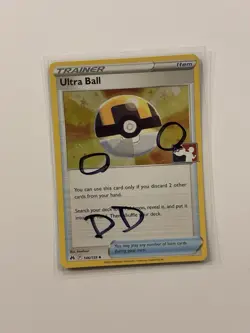 2x SWIRL Ultra Ball 146/159 Holo Pokemon Prize Pack NM Crown Zenith variant DD - Image 1