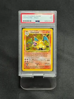1999 POKEMON BASE SET UNLIMITED #4 CHARIZARD-HOLO PSA 7 - Image 2