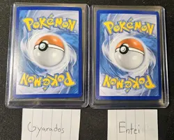 Pokemon Gyarados 21/98 Holo LP & Entei 15/98 Reverse Holo LP - Ancient Origins - Image 2