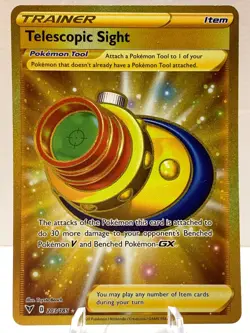 Pokemon Telescopic Sight 203/185 Vivid Voltage Sword & Shield SECRET RARE - Image 2
