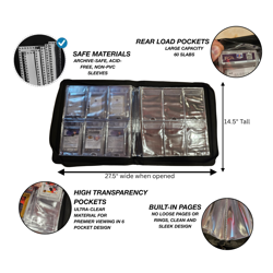 Graded Trading Card Binder | 60 slab capacity | Pokemon or Sports Cards Folder - Image 2
