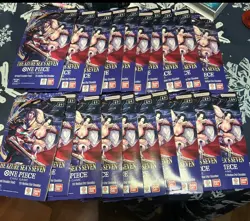 One Piece TCG: The Azure Sea's Seven Sleeved Booster OP-14 English. Lot Of 23 - Image 1