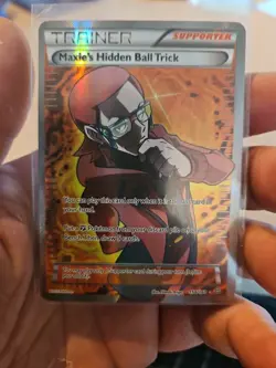 Maxie's Hidden Ball Trick - 158/160 - Pokemon Primal Clash Full Art Rare Card NM - Image 1