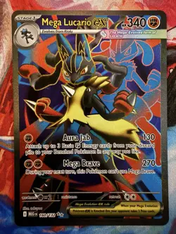 Pokemon TCG Mega Lucario EX 160/132 Ultra Rare Holo NM Mega Evolutions Full Art - Image 1