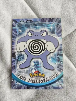 #62 POLIWRATH - Pokemon Topps TV Animation Edition - Trading Card - Blue Logo - Image 1