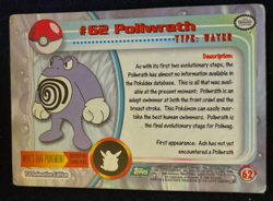 Poliwrath #62 Topps TV Animation Edition Blue Label Pokemon Card HP - Image 2