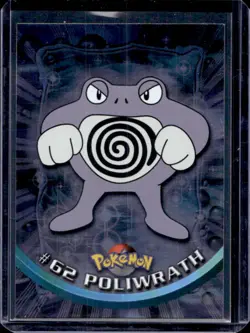1999 Topps Pokemon TV Animation Edition Series 1 Poliwrath Blue Logo Foil #62 - Image 1