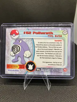 #62 POLIWRATH Foil | 1999 Topps Pokemon TV Animation Edition Series 1 - Image 2