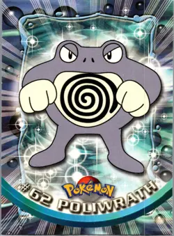 1999 Topps Pokemon TV Animation Edition Series 1 #62 Poliwrath Black Topps Logo - Image 1