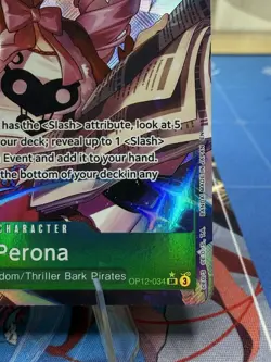 Perona SR Alt Art OP12-034 Legacy of the Master English NM - Image 4