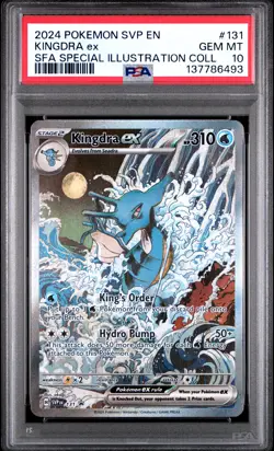 2024 POKEMON SVP EN-SV BLACK STAR PROMO #131 KINGDRA EX PSA 10 - Image 1