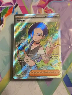 Pokemon TCG Trainer Perrin Holo Rare Twilight Masquerade 209/167 - Image 1