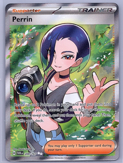 Pokemon TCG Perrin 209/167 Ultra Rare Full Art Trainer Twilight Masquerade - Image 1