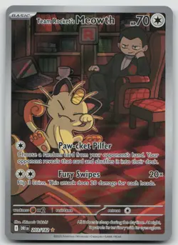Team Rocket's Meowth 203/182 SV10: Destined Rivals - Pokemon Card - NM - Image 1