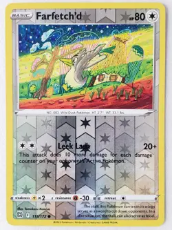REVERSE HOLO Farfetch'd 115/172 NM Brilliant Stars Pokemon Card Tomokazu Komiya - Image 1