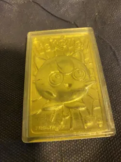 1999 Limited Edition 23 K Gold Plated Jiggly Puff Pokemon Card By Burger King - Image 1