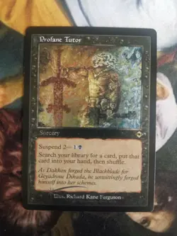 Profane Tutor MISPRINT ETCHED FOIL Magic MTG Card - Ink Error - M4 - Image 1