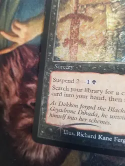 Profane Tutor MISPRINT ETCHED FOIL Magic MTG Card - Ink Error - M4 - Image 2