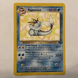 Vintage Pokemon Vaporeon 28/64 Jungle Non-Holo Rare Card EXCELLENT CONDITION - Image 1