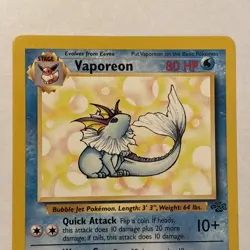 Vintage Pokemon Vaporeon 28/64 Jungle Non-Holo Rare Card EXCELLENT CONDITION - Image 2