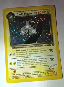 Dark Magneton Holo 11/82 Pokemon Card Vintage Rocket Set 1999 RARE NEAR MINT - Image 1