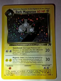Dark Magneton Holo 11/82 Pokemon Card Vintage Rocket Set 1999 RARE NEAR MINT - Image 2