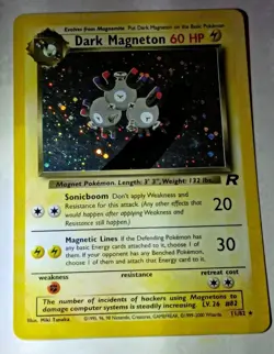 Dark Magneton Holo 11/82 Pokemon Card Vintage Rocket Set 1999 RARE NEAR MINT - Image 3