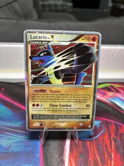 Pokemon TCG Lucario LV.X Holofoil Card Mysterious Treasures 122/123 - Image 1