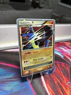Pokemon TCG Lucario LV.X Holofoil Card Mysterious Treasures 122/123 - Image 2