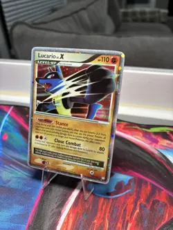 Pokemon TCG Lucario LV.X Holofoil Card Mysterious Treasures 122/123 - Image 3
